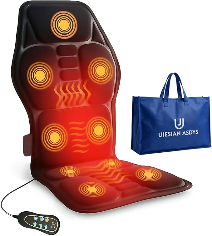 Convenient Back Massager with Heat Vibration Massage Seat Cushion with 8 Massage Nodes Official