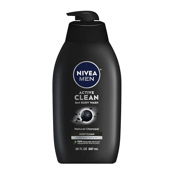 Premium Material NIVEA Men Active Clean Body Wash Elite