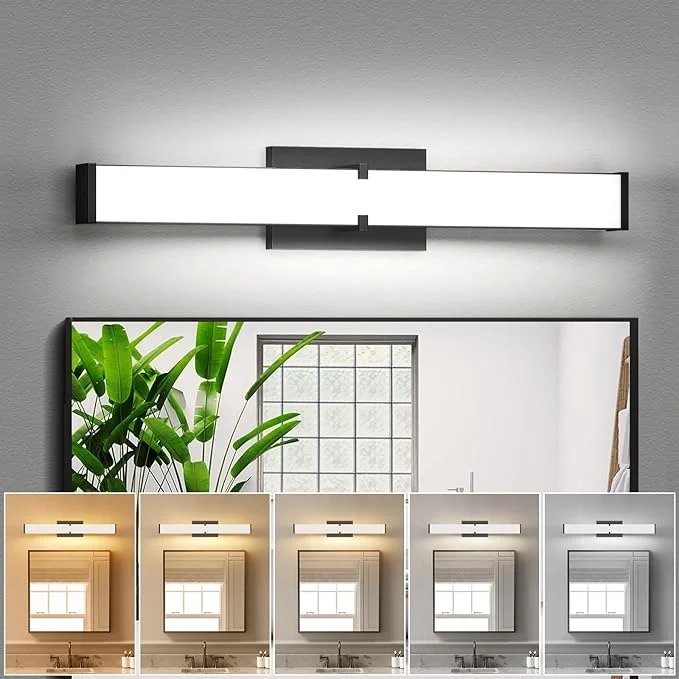 Organic Modern Bathroom Light Fixtures 24 Inch 25W 2500 Lumen Dimmable Bathroom Vanity Innovative