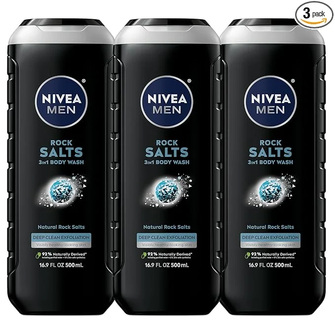 Casual NIVEA MEN Deep Clean Rock Salts Body Wash Effective