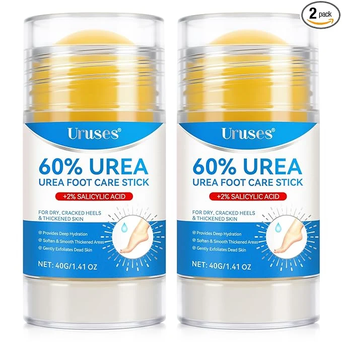 Verified Uruses 2Pack Urea Cream 60 plus Salicylic Acid 2 Urea Foot Care Stick Long-Lasting