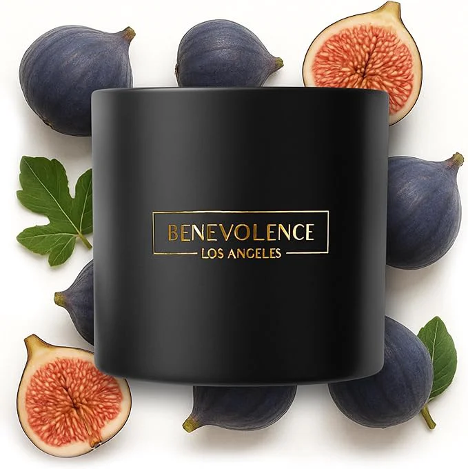 Specialty Benevolence LA 3 Wick Candle Fig Tree Large Christmas Scented Candles Soy Fast
