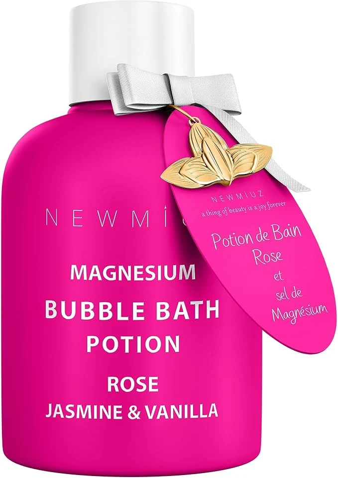 World-Class Magnesium Bubble Bath Rose Jasmine Vanilla Long Lasting Foam Healthy
