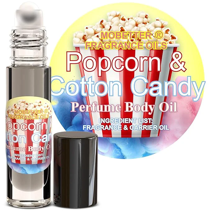 Exceptional MOBETTER FRAGRANCE OILS Popcorn Cotton Candy Perfume Body Oil Clean