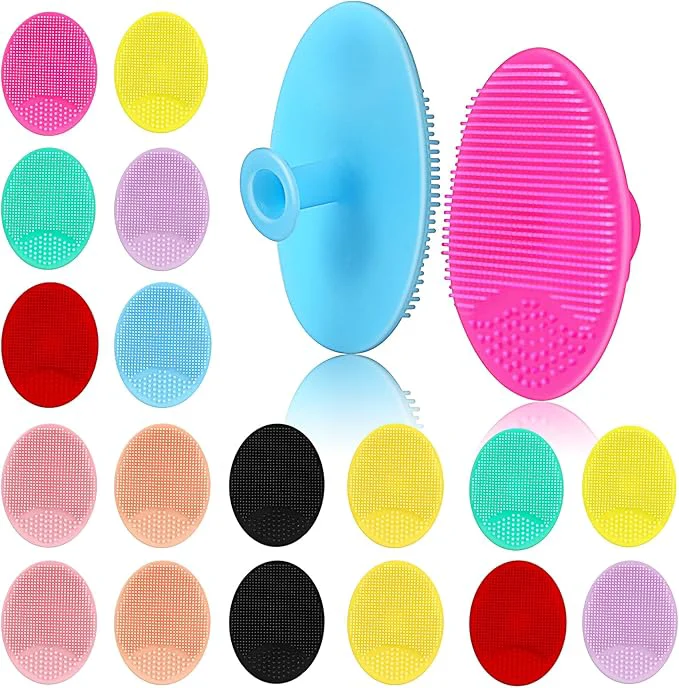 Lightweight MCIGICM 20PCS Face Scrubber Silicone Facial Cleansing Brush Face Exfoliator Soft