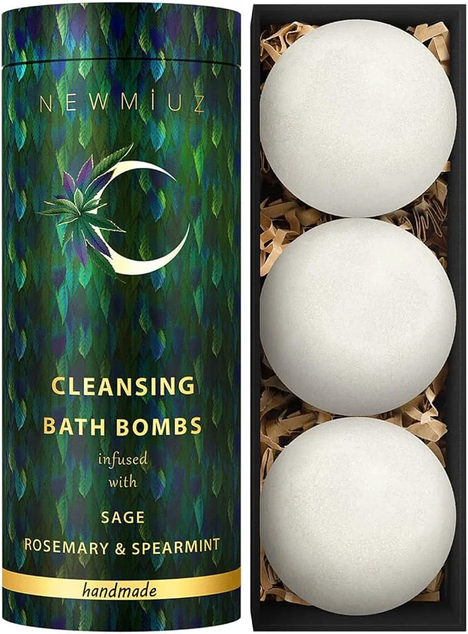 Premium Material Sage Bath Bombs Spiritual Bath Energy Clearing Protection Shielding Smokeless Secure