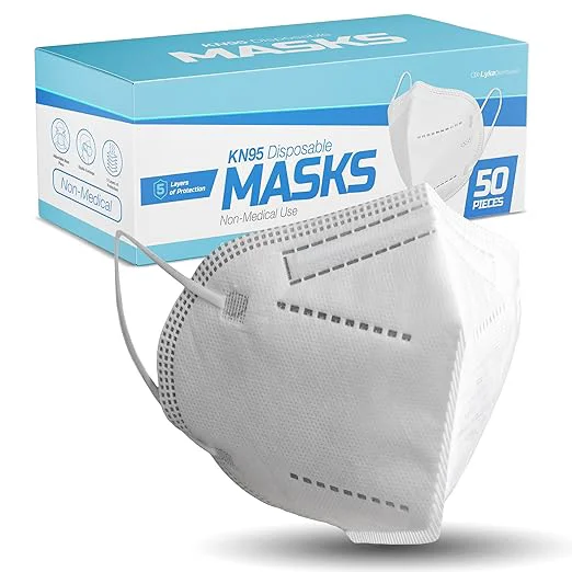 Soft 50 Pack White KN95 Face Masks for Adults and Kids Selected
