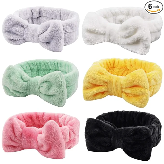Secure Casoty 6 Pieces Bow Hair Band Spa Headband Sophisticated