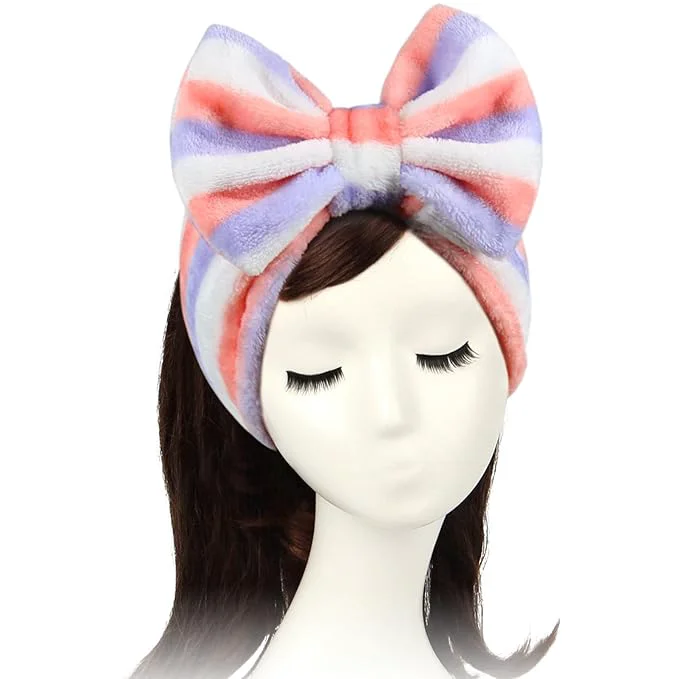 Detailed Shintop Women Fashion Lovely Soft Carol Fleece Bowknot Bow Makeup Cosmetic Smart