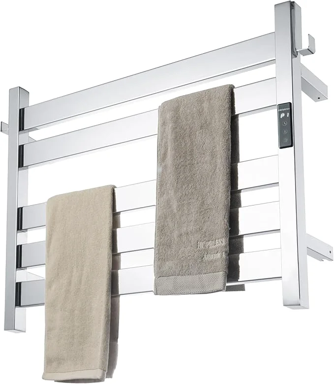 Practical K KALONZO Towel Warmer for Bathroom Wall-Mounted 5-Bar Heated Towel Rack Soft
