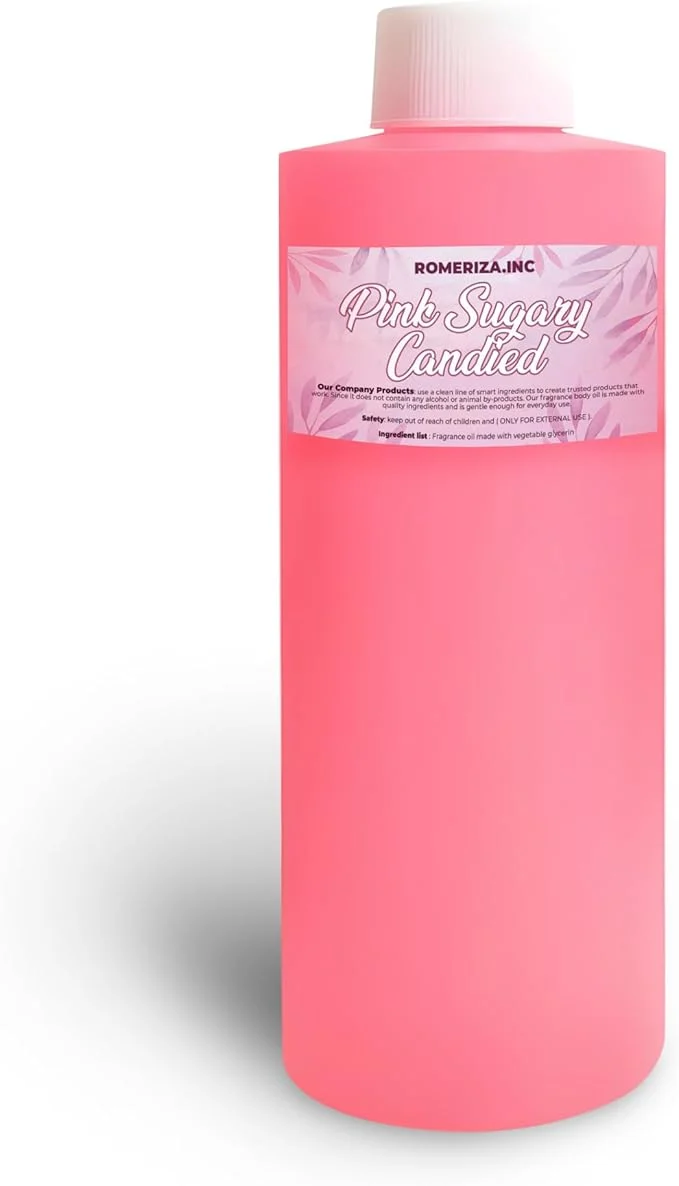 Natural Pink Sugary Candied Fragrance Body Oil Contemporary