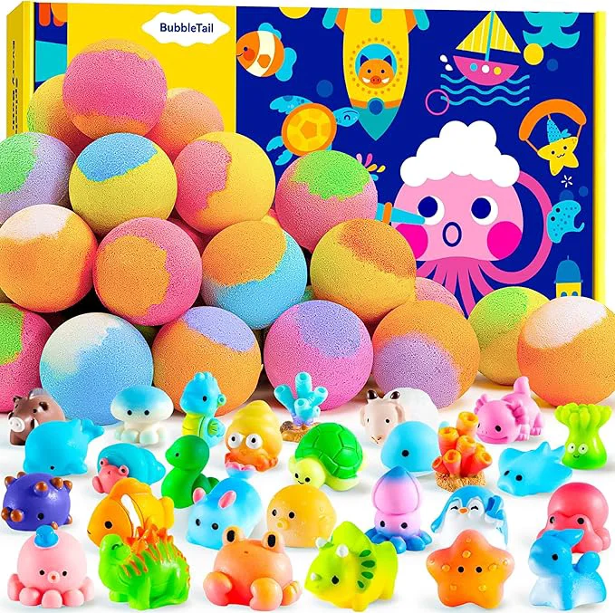 High-End Bath Bombs for Kids with Surprise Inside 28 Fun Fizzy Shower Bombs with Land Contemporary