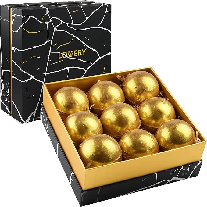 Recyclable Mothers Day Gifts 24K Gold Bath Bombs Set Deluxe Marble Bath Bomb Gift Set Superior