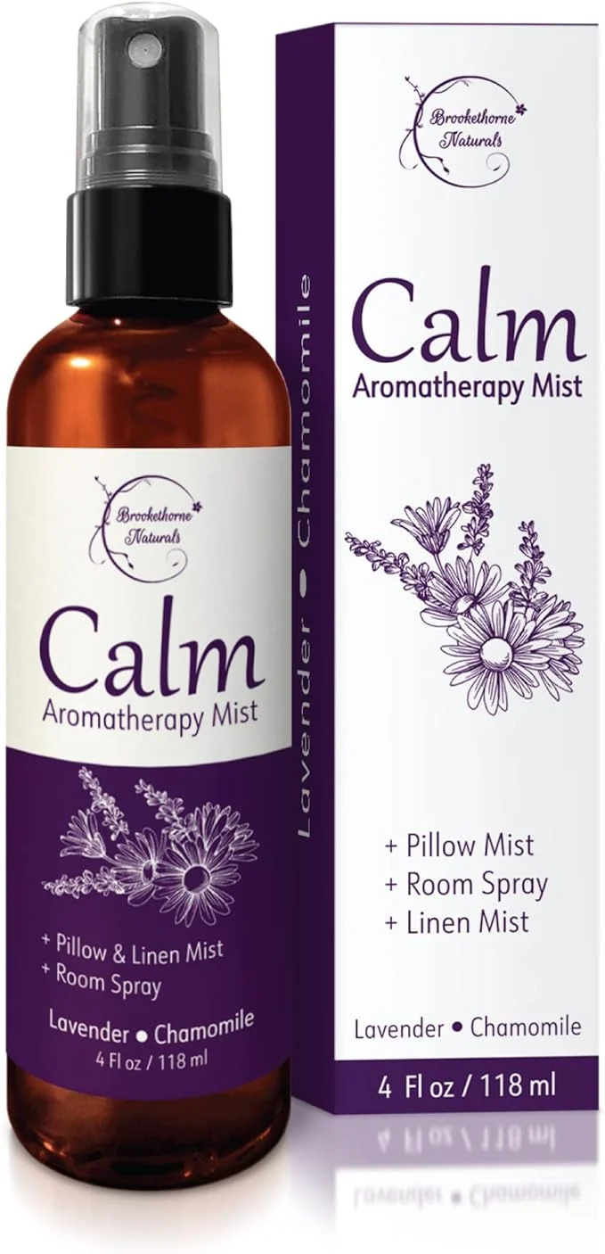 Fashionable Calm Aromatherapy Mist with Lavender Chamomile Essential Oil. Natural Sleep Expertly Made