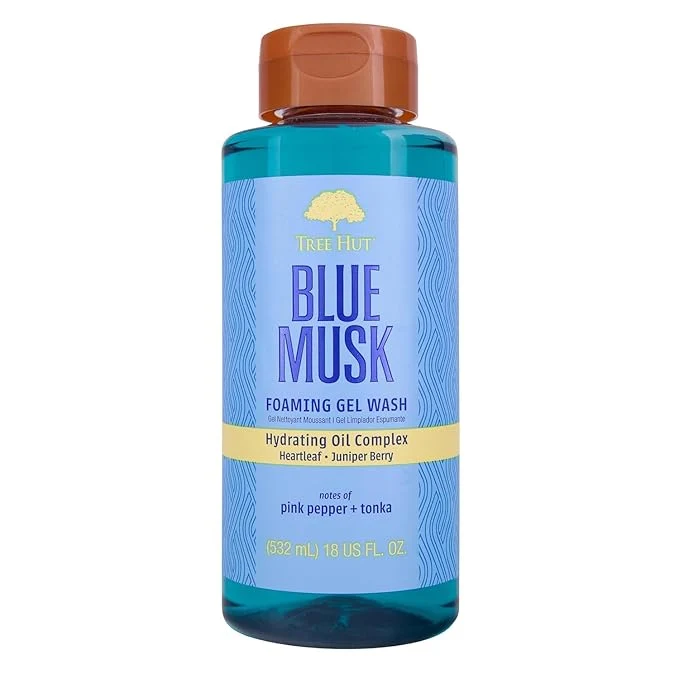 High-Grade Tree Hut Blue Musk Foaming Gel Wash Hydrating Moisturizing Body Wash Sophisticated