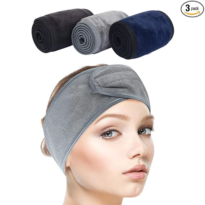 Enhanced SINLAND Spa Headband for Women Ultra Soft Adjustable Makeup Hair Band Breathable