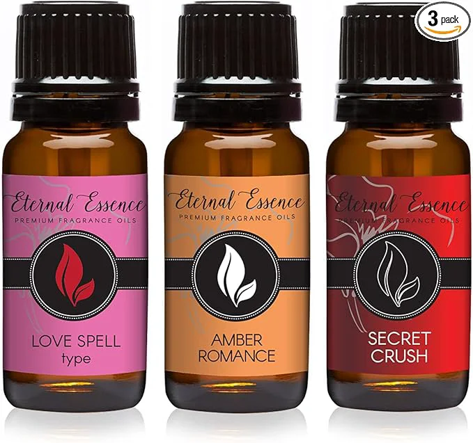 Soft Trio – Amber Romance Secret Crush Love Spell – Premium Fragrance Oil Trio – Top-Quality