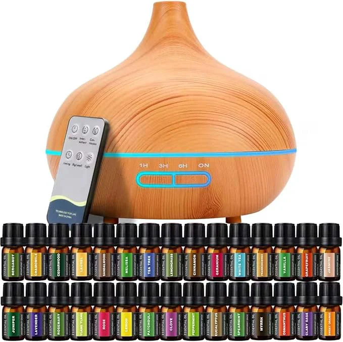 Enhanced 550 ML Aroma Diffiser with Essential Oils Set Essential Oil Diffuser with Elite