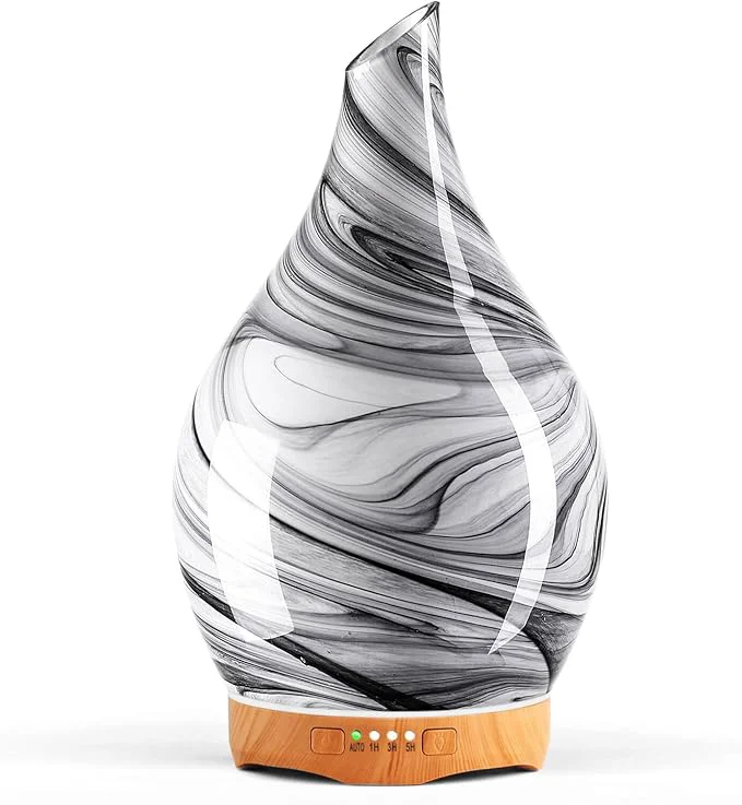 Outstanding Porseme 280ml Essential Oil Diffuser Glass Color Changing Aroma Air Diffusers Professional