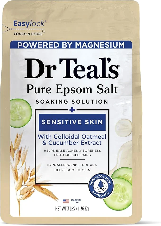 Long-Lasting Dr Teal’s Epsom Salt Magnesium Soak Sensitive Skin Healthy