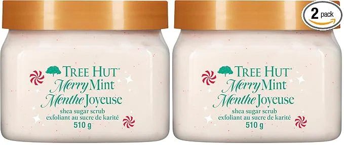 Original Tree Hut Merry Mint Shea Sugar Scrub Exfoliating Hydrating Moisturizing Excellent