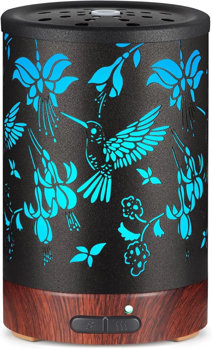 Practical Metal Essential Oils Diffuser 150ML Christmas Aromatherapy Diffuser Cool Mist Artisan