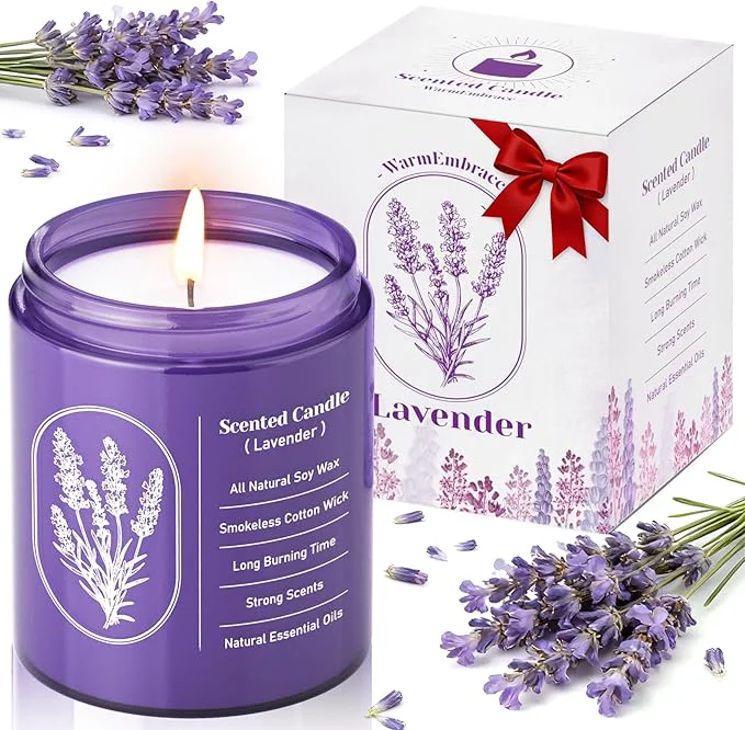 Fine Crafted WarmEmbrace Lavender Scented Candles Trusted