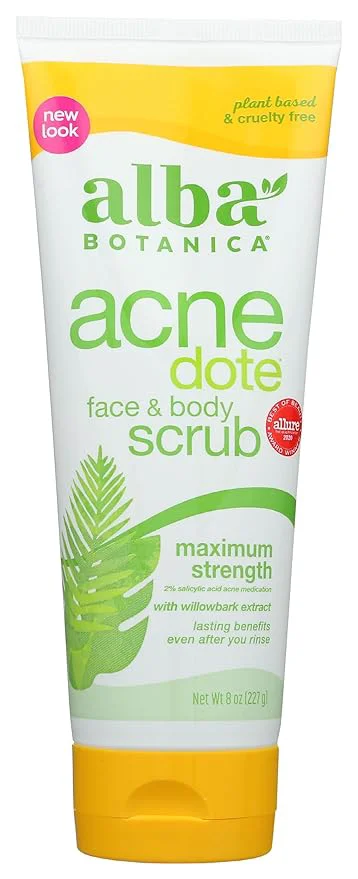 Stylish Alba Botanica Acnedote Maximum Strength Face Body Scrub Solid