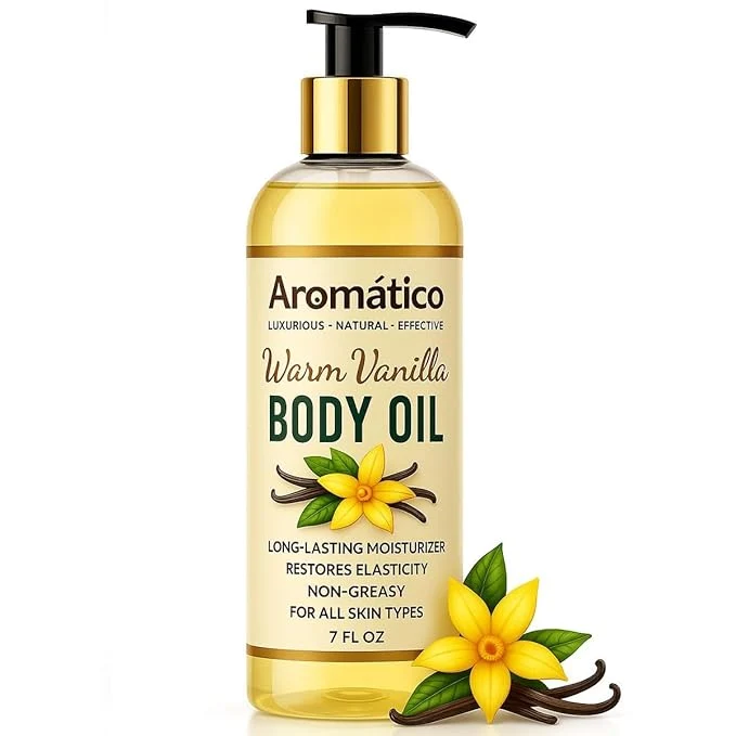Certified Aromatico Warm Vanilla Body Oil Eco-Friendly