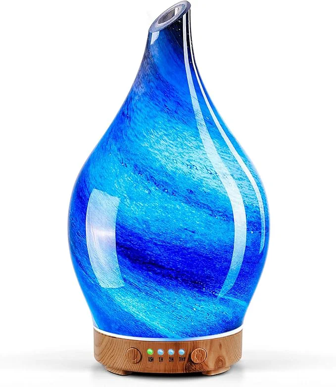 First-Class Porseme 150ml Essential Oil Diffuser Glass Color Changing Aroma Air Diffusers Authentic