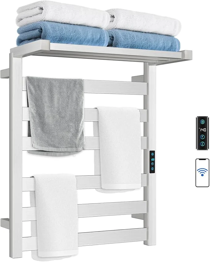 Elegant WiFi Heated Towel Rack Wall Mounted Electric Towel Warmer Official