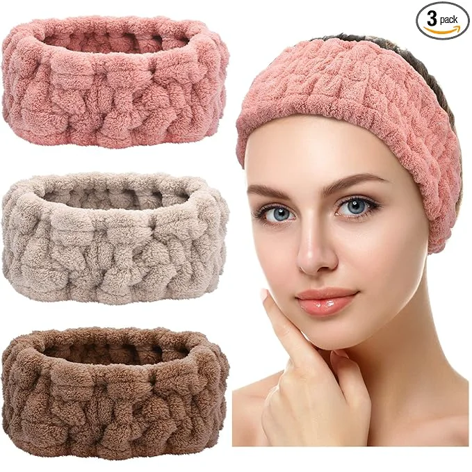 Excellent Chuangdi 3 Pieces Spa Headband for Women Facial Makeup Headband Soft Terry Exceptional