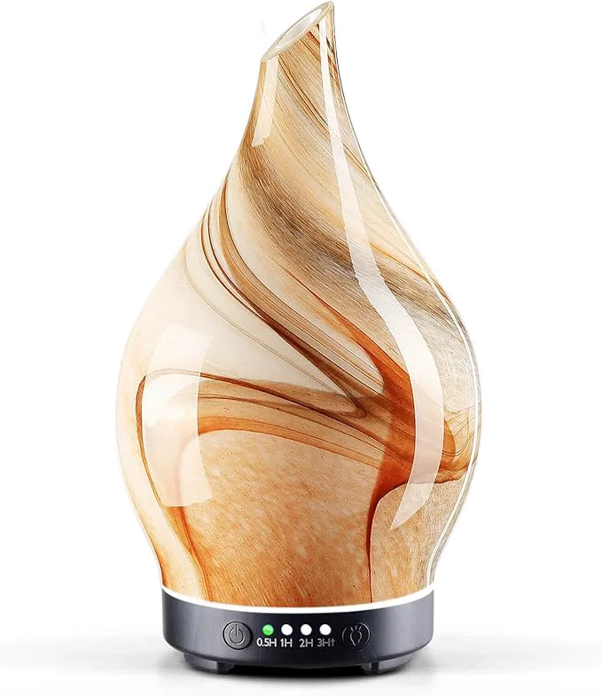 Verified Porseme 150ml Essential Oil Diffuser Glass Color Changing Aroma Air Diffusers Sophisticated