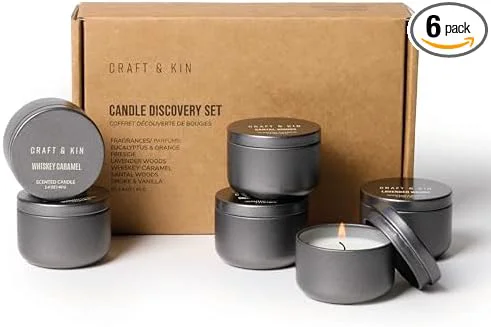Durable Craft Kin Scented Votive Candle Gift Set of 6 Small Luxury Scented Candles Lightweight