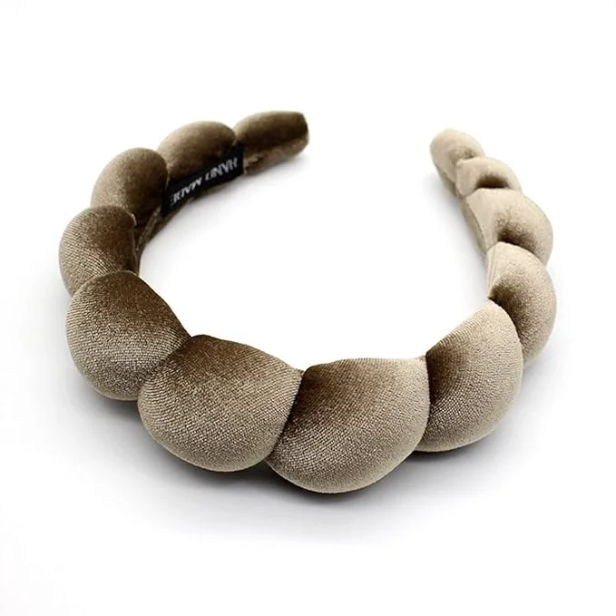 Refined Fashion Headbands for Women Padded Fabric Hair Bands Wide Velvet Non Slip Clean