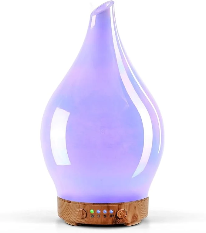 Soft Porseme 150ml Essential Oil Diffuser Glass Color Changing Aroma Air Diffusers Minimalist