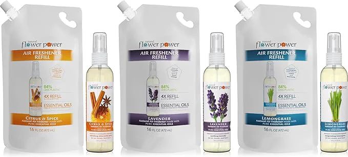 Natural Flower Power Air Freshener Spray Refills Stylish