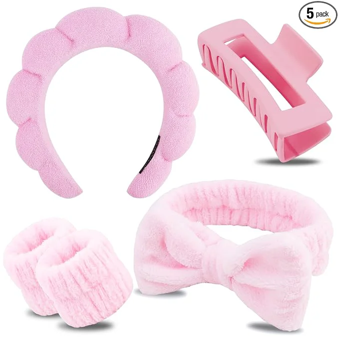 Reliable Chanaco Spa Headband Makeup Accessory Face Washing Wrist Bands Teen Girl Clean