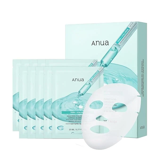 Elegant Anua PDRN Hyaluronic Acid Capsule 100 Serum Mask Hydrating Face Mask Solid