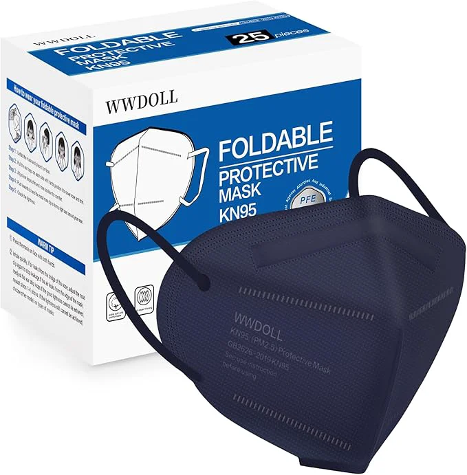 Elite WWDOLL KN95 Face Mask 25 Pack 5-Layers Breathable Disposable KN95 Masks Minimalist