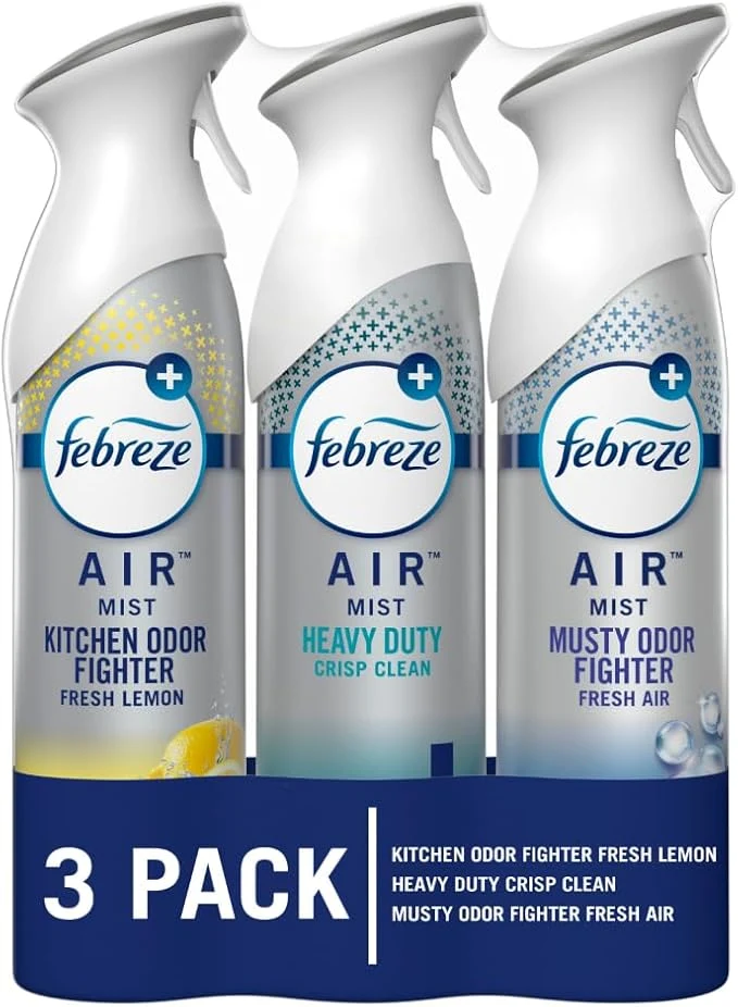 Clean Febreze Air Freshener Spray Odor-Fighting Room Spray Heavy Duty Bundle Artisan