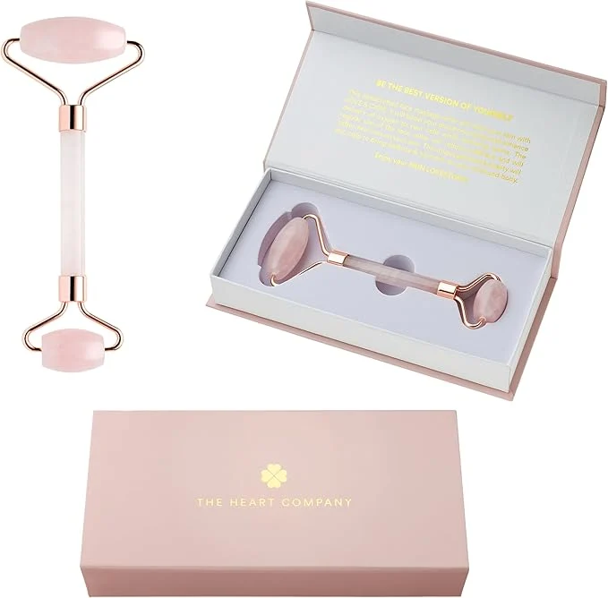 Flexible THE HEART COMPANY Premium Rose Quartz Face Roller Face Roller Skin Care Practical