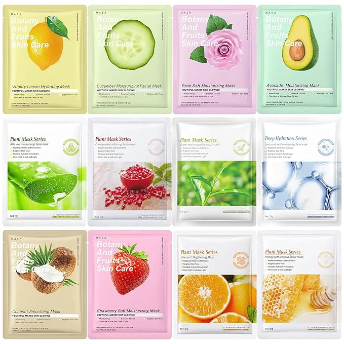 Excellent 12 Pack Face Masks Skincare Sheet Face Masks Fashionable