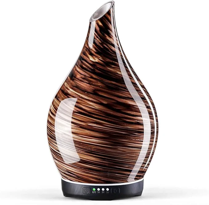 Crafted Porseme 280ml Essential Oil Diffuser Glass Color Changing Aroma Air Diffusers Versatile
