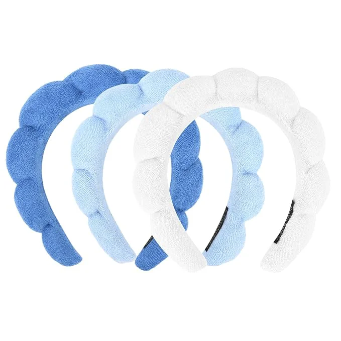 Eco-Friendly 3 Pack Spa Terry Cloth Headbands Effective