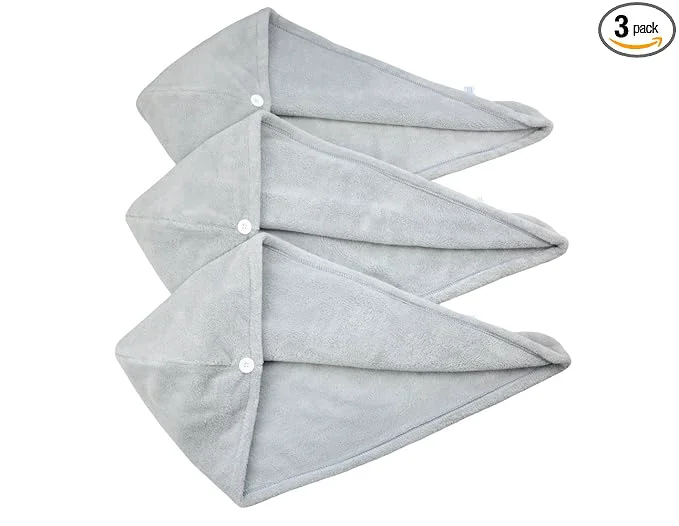 Natural HOPESHINE Women’s Soft Shower Hair Towel Twist Hair Turban Wrap Drying Cap Reliable