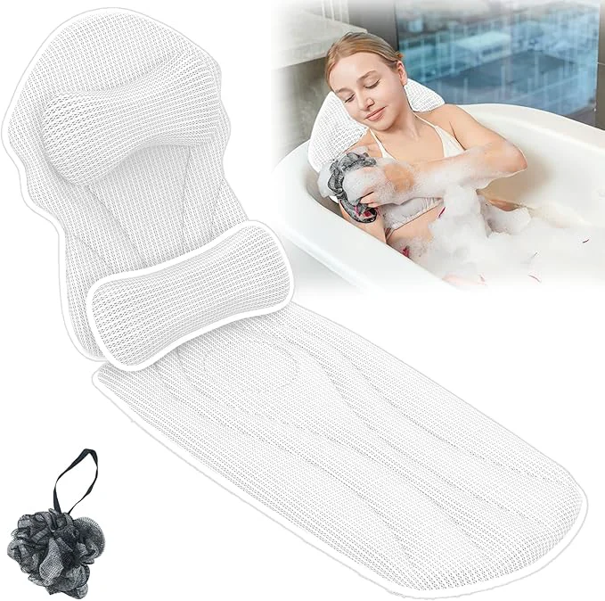 Elegant Full Body Bath Pillows for Tub Luxury Bathtub Pillow Cushion for Head Top-Quality