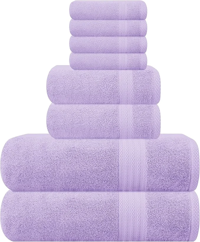 Clean GLAMBURG Ultra Soft 8-Piece Towel Set World-Class