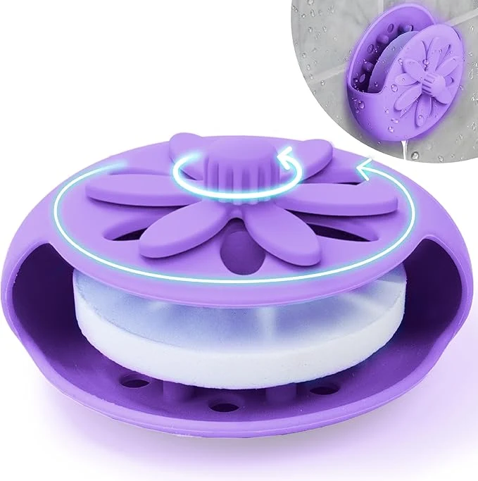 First-Class SHARLOVY Purple Shower Steamers Tray Big Suction Cup Shower Steamer Tablet Next-Generation