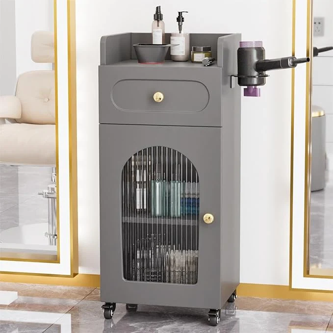 Innovative Salon Cart with Wheels Adjustable Shelf 3-Tier Rolling Beauty Trolley Premium Material